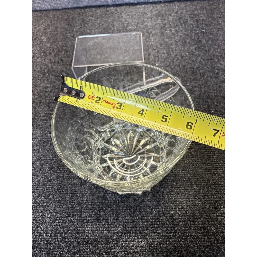 Vtg~Princess House Highlights Ice Bucket & Tongs #874~Lead Crystal